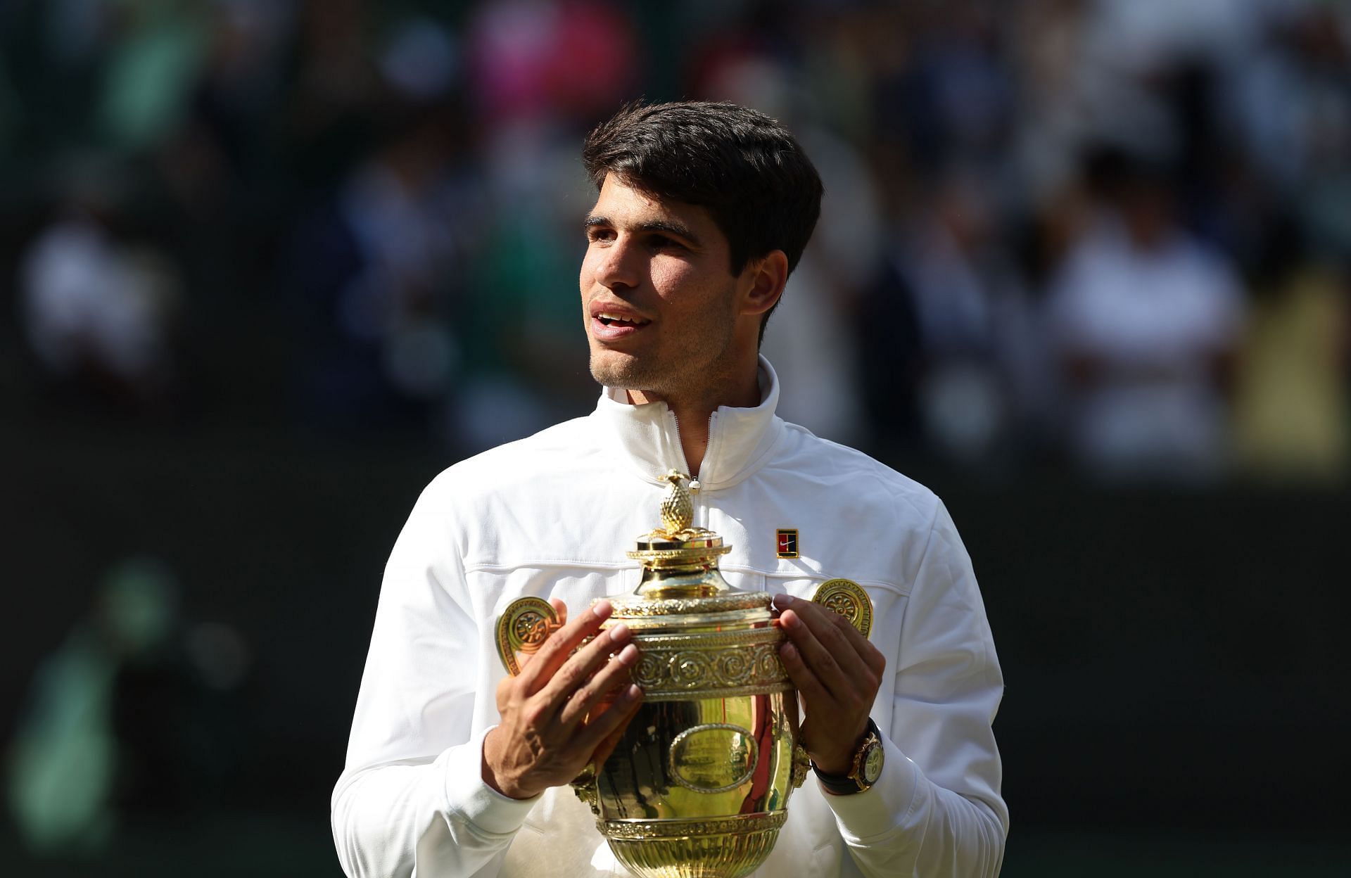 Carlos Alcaraz at Wimbledon 2024. (Photo: Getty)