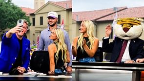 In Photos: Paul Skenes & girlfriend Olivia Dunne turn heads on College GameDay as guest pickers on set