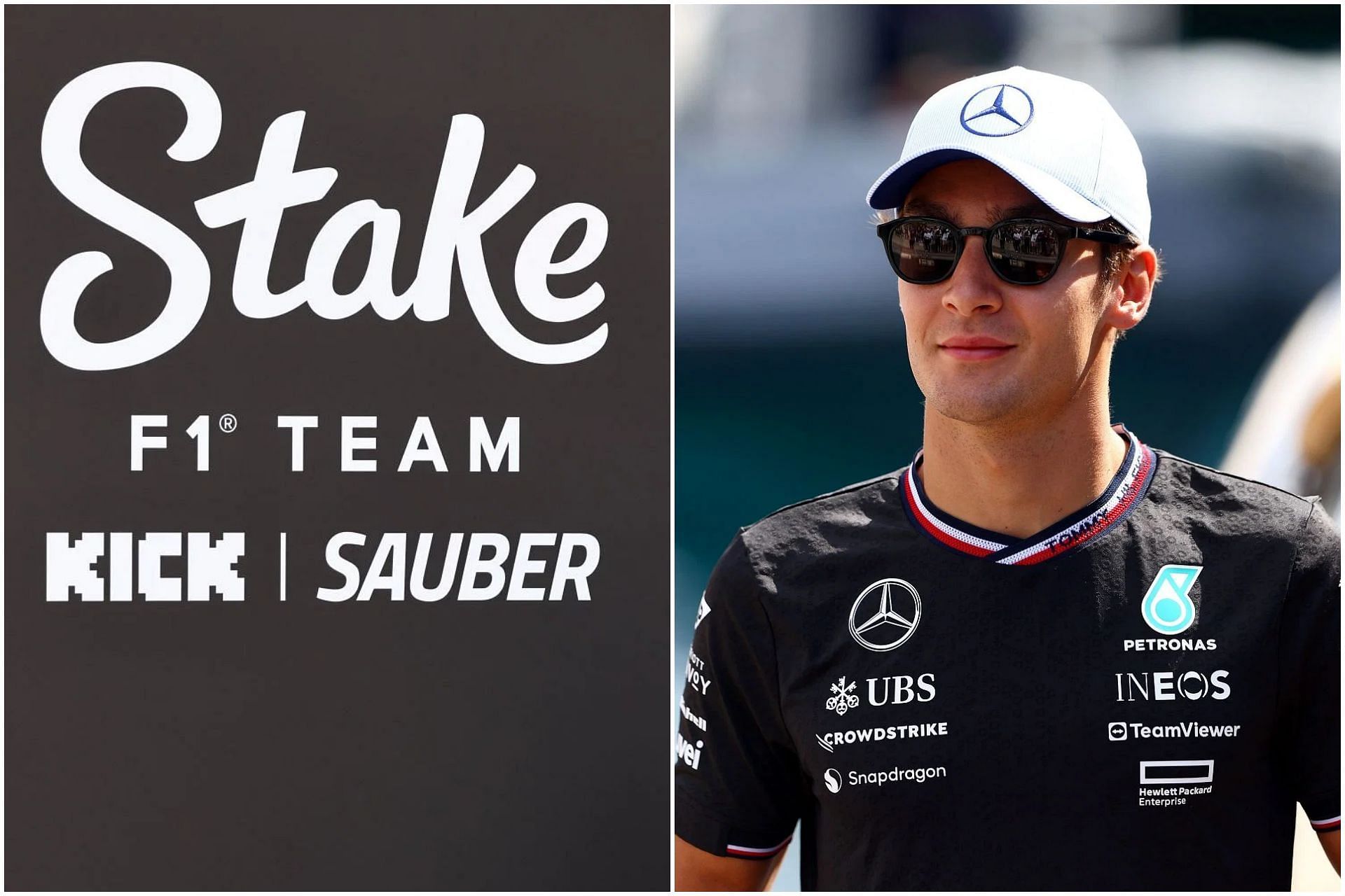 George Russell sends message to departing Sauber F1 driver (Images via Getty)