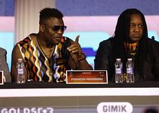 Photos: Francis Ngannou wishes striking coach Dewey Cooper a happy 50th birthday while posting several intense padwork snaps