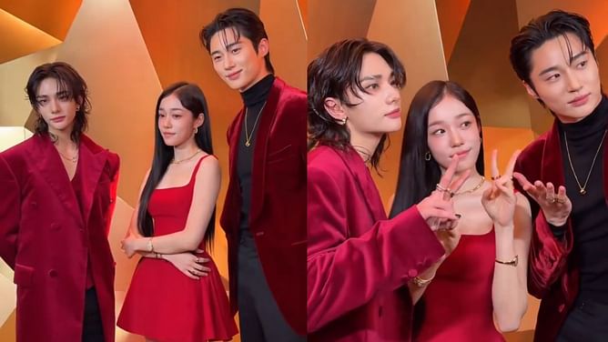 “THE VISUALS OVERLOAD HERE” - Fans go gaga over Stray Kids’ Hyunjin, Byeon Woo-seok, & Roh Yoon-seo’s interaction at Cartier event