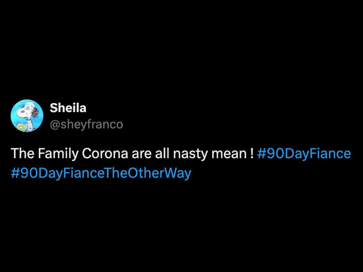 90 Day Fianc&eacute; fans criticize Corona&#039;s family (Image via Instagram/@sheyfranco)