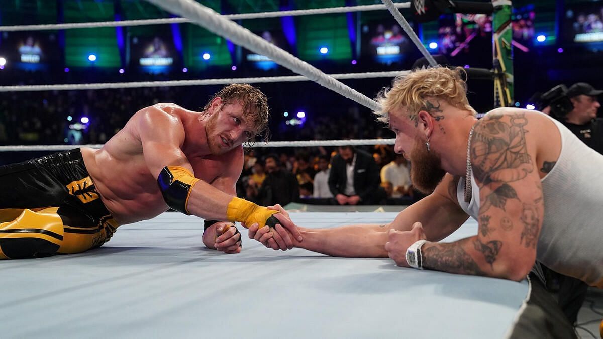 Logan and Jake Paul appeared together on WWE TV at Crown Jewel 2022 [Image credits: WWE.com]