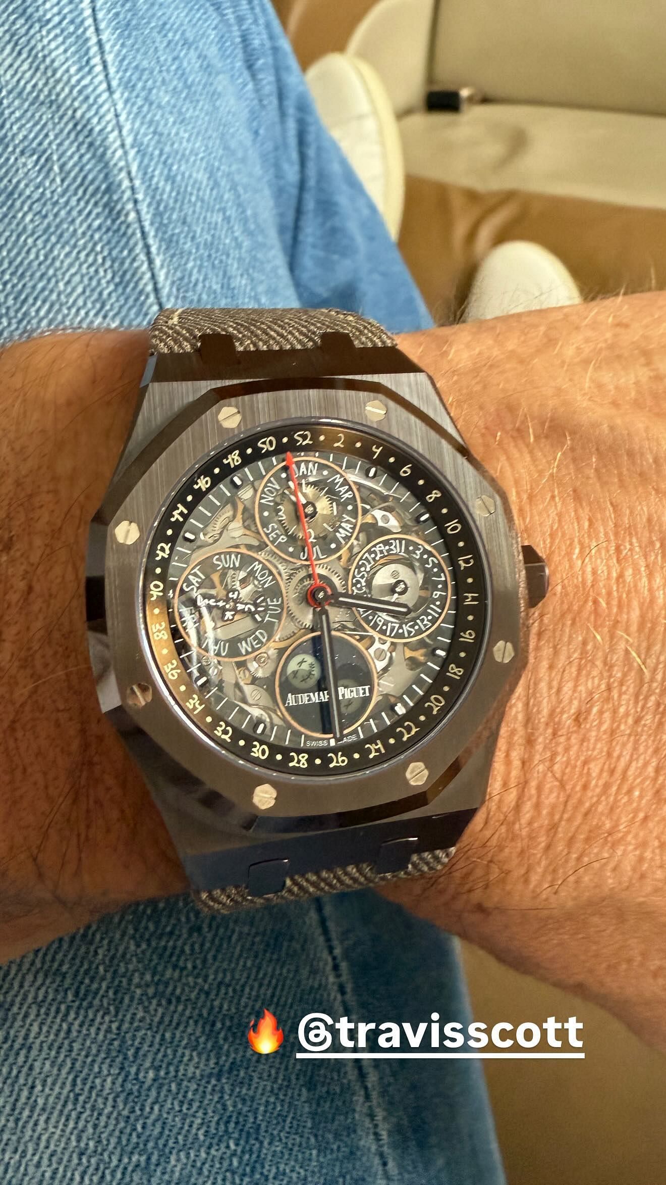 Ton Brady&#039;s Audemars Piguet x Travis Scott watch (via Tom Brady/IG)