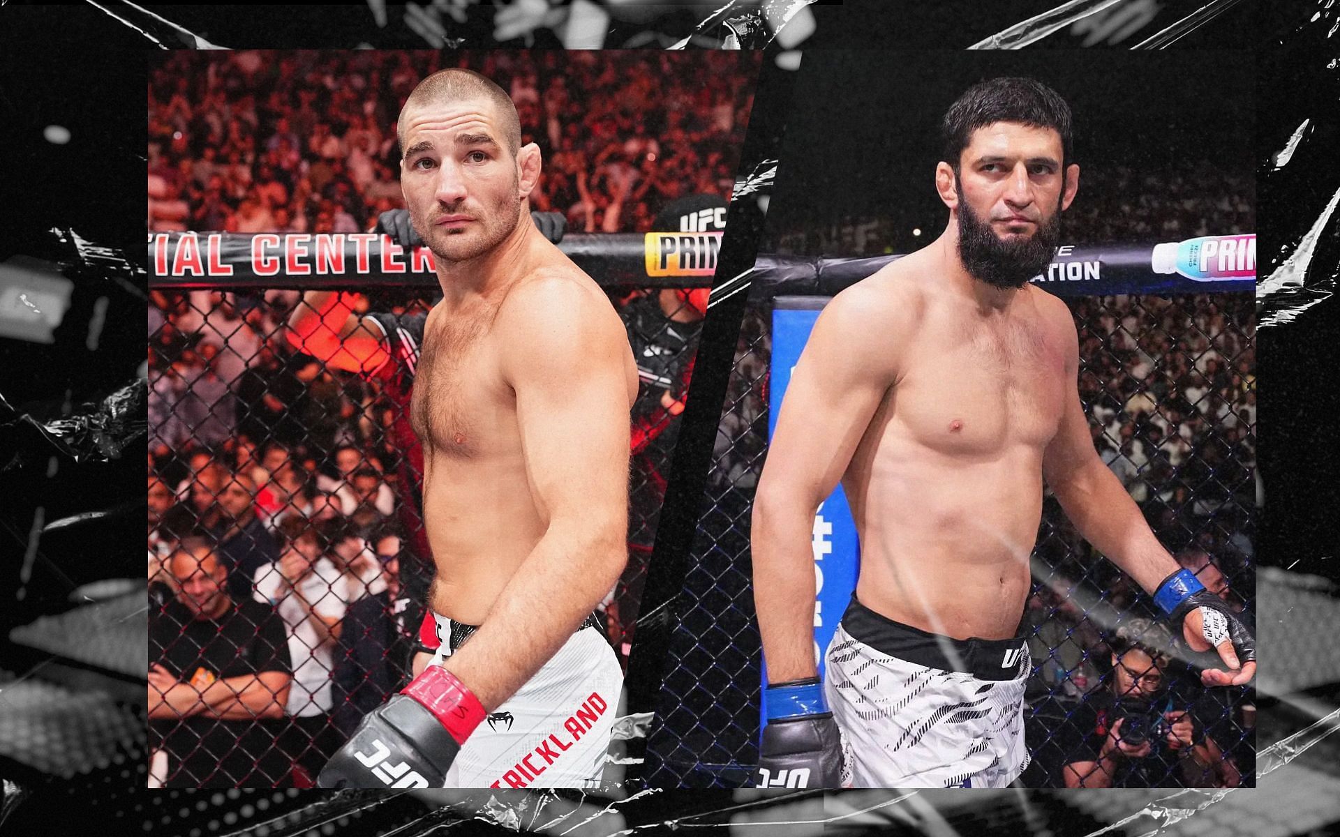 Training partner reveals the difference between Khamzat CHimaev (right) and Sean Strickland (left) . [Images courtesy: Getty Images]