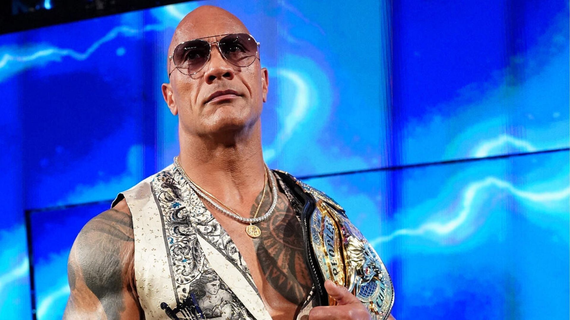 The Rock during his return at Bad Blood [Image via wwe.com]