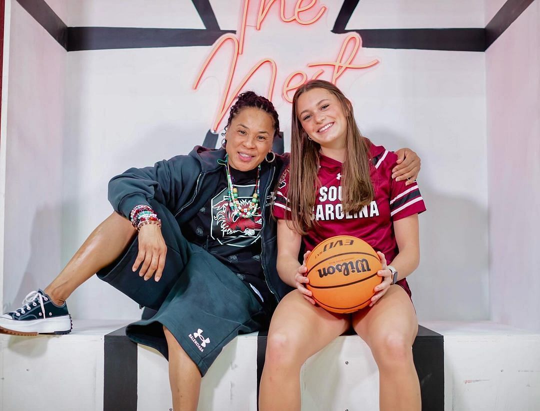 5-star prospect Kate Harpring shares snaps from her visit to Dawn Staley&#039;s South Carolina Gamecocks (Image: IG kate_harpring26)