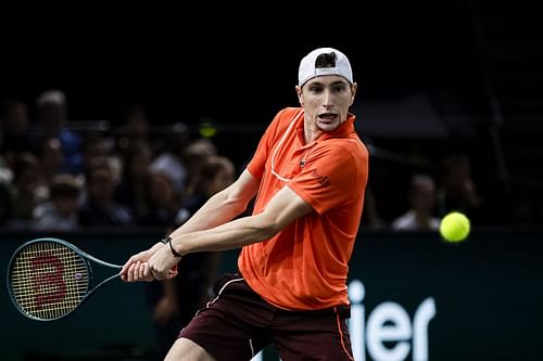 Ugo Humbert in action at the Paris Masters (Picture: Getty)