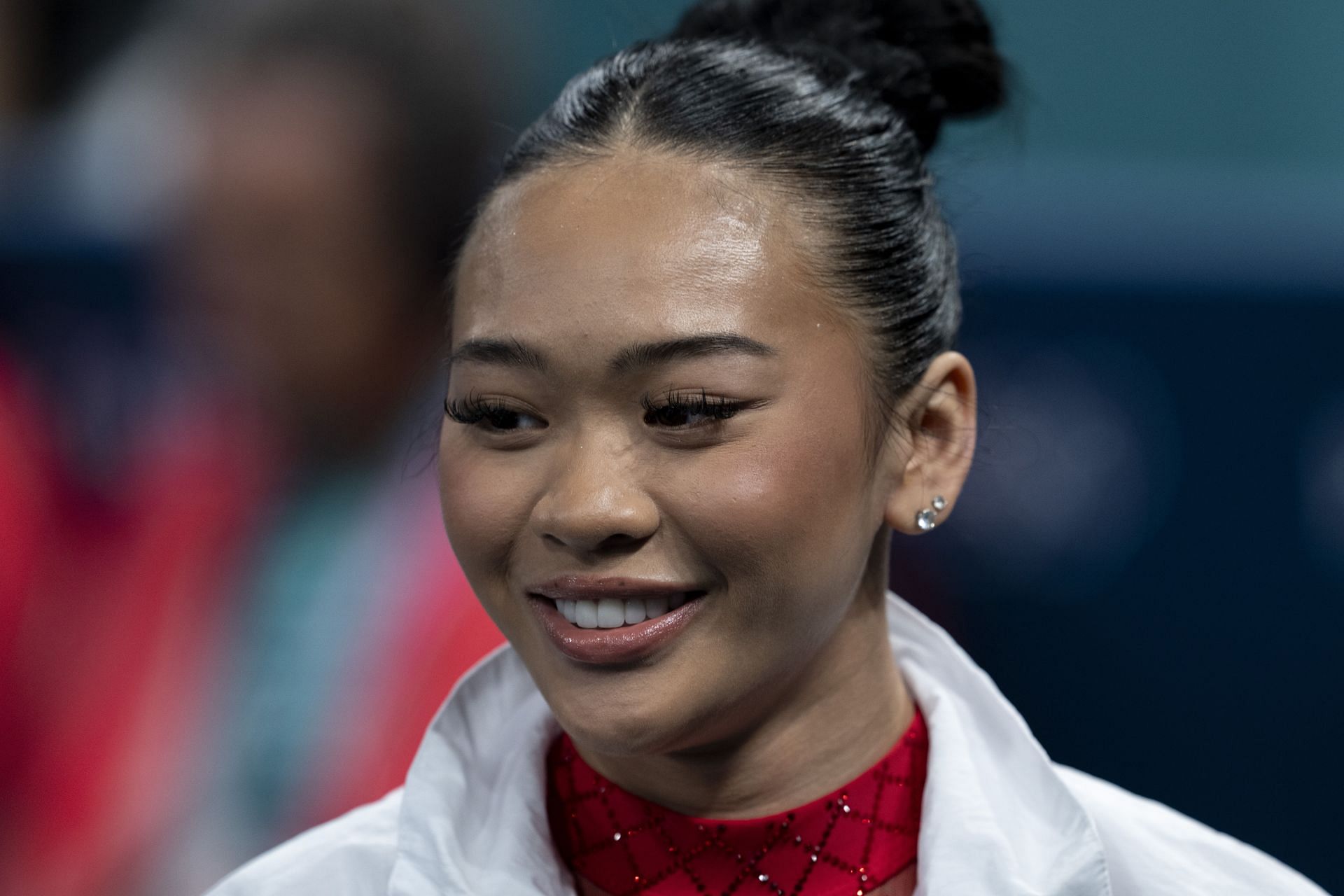 Suni Lee during the uneven bars finals at the Olympic Games Paris 2024 (Image via Getty)