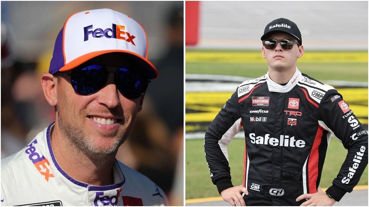  Denny Hamlin sends a social media shoutout for fellow Toyota driver Corey Heim ahead of the Truck Series finale in Phoenix (Getty Images)