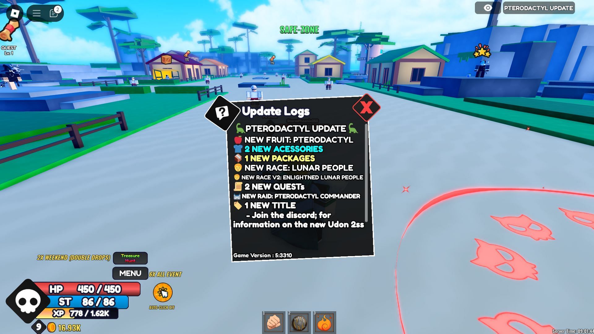 You can also check out the patch notes in the game (Image via Roblox)