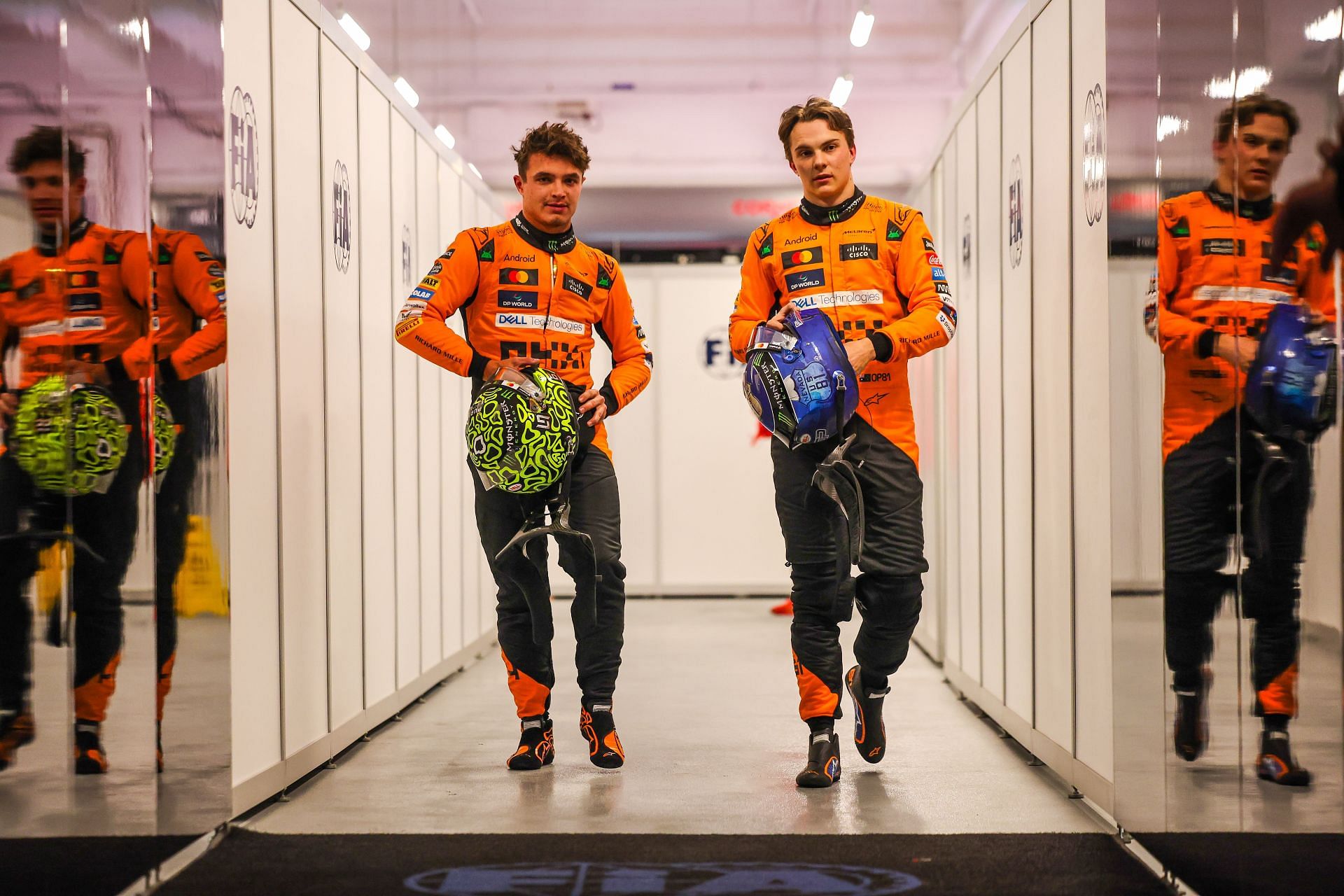 Lando Norris Oscar Piastri of McLaren F1 team at the F1 Grand Prix of Las Vegas - Source: Getty Images