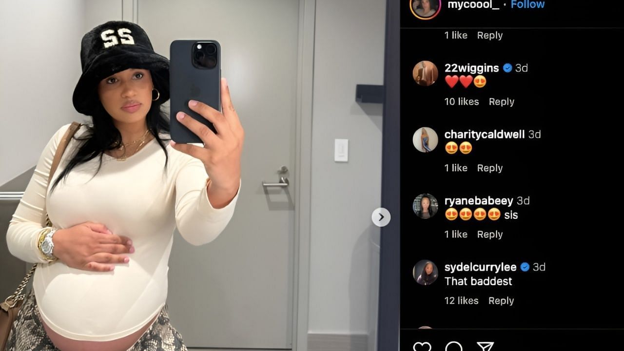 Reactions to Mychal Johnson's IG post showing her baby bump [Credit: IG/@ mycoool_]