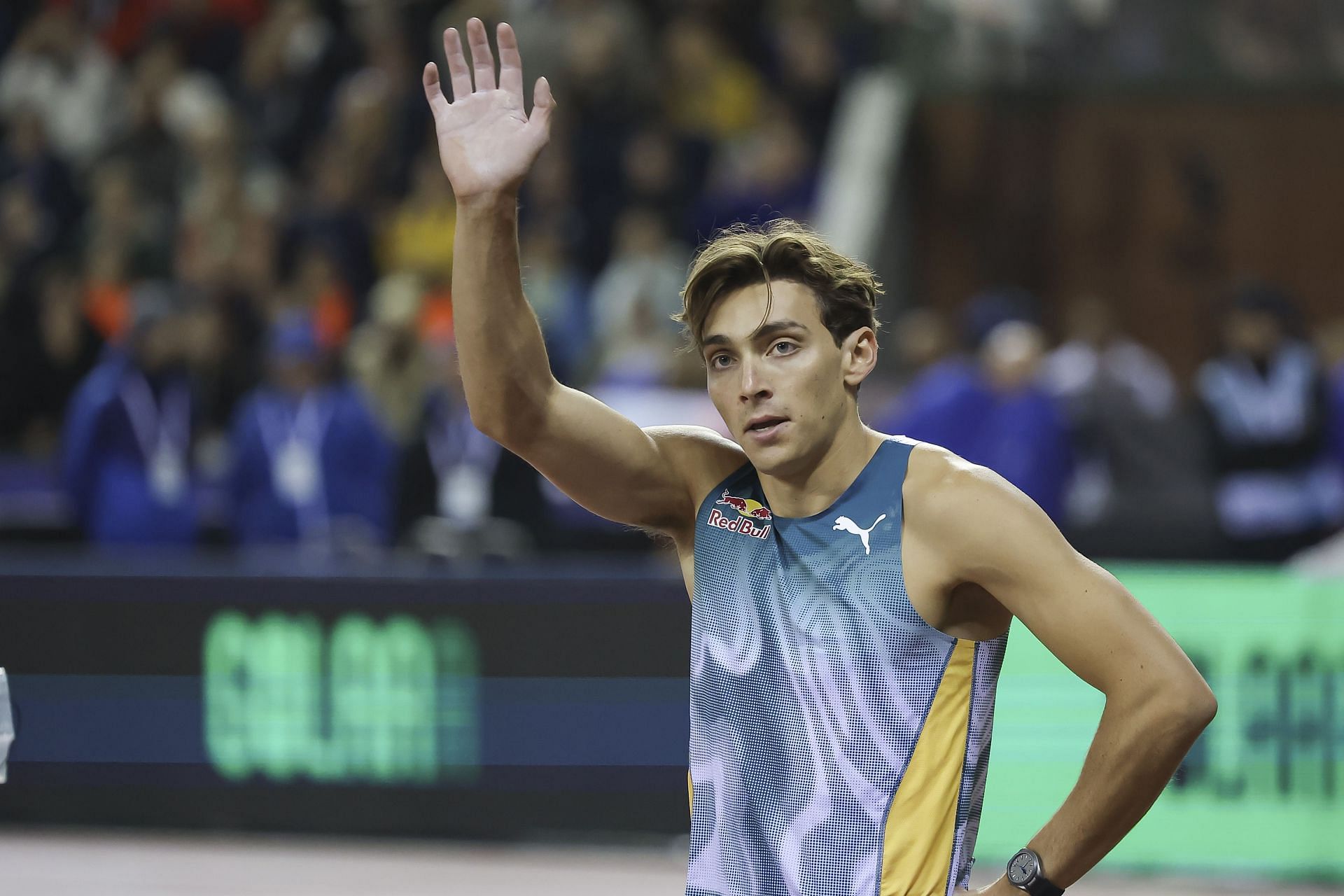 Mondo Duplantis at the Wanda Diamond League 2024 Final (Source: Getty)