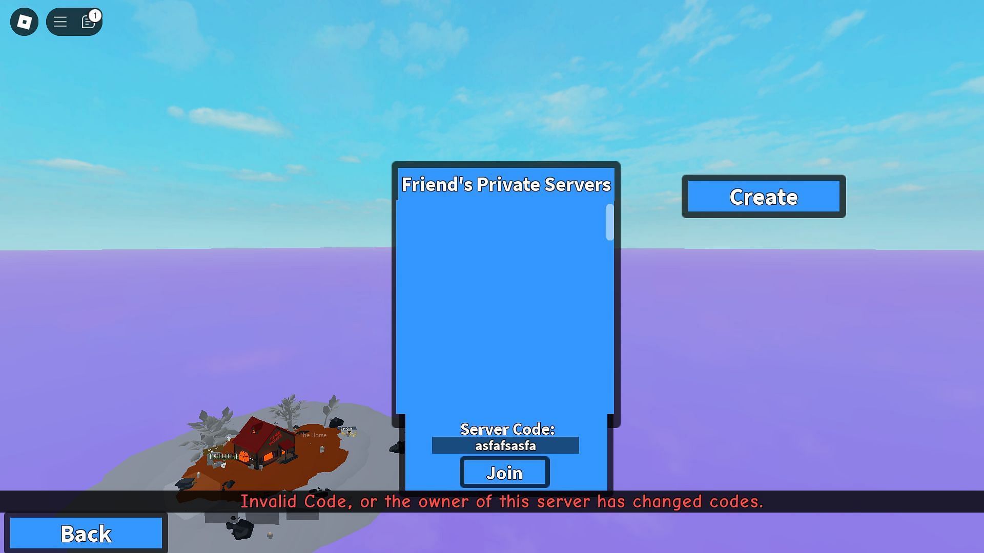 Avoid typos while entering Private Server codes (Image via Roblox)