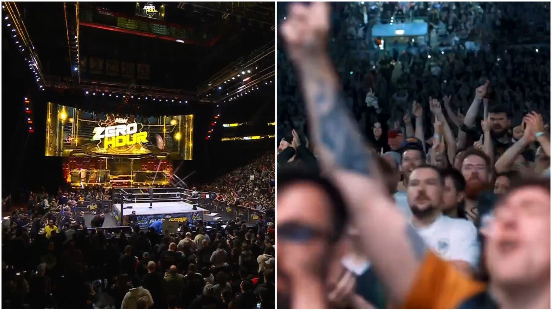 AEW fans cheer the action at Full Gear 2024