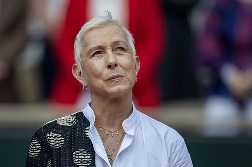 Martina Navratilova at the women's singles presentation ceremony at French Open 2024 (Image Source: Getty)