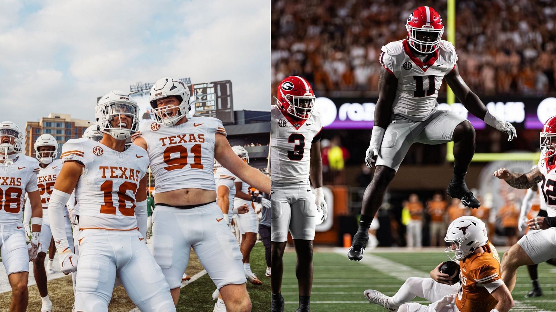 The Texas and Georgia teams (Texas &amp; Georgia