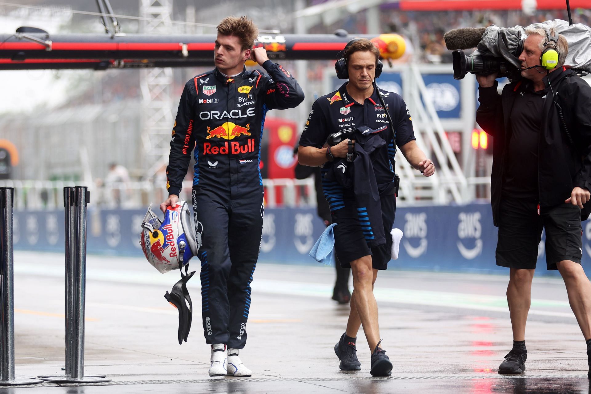 Max Verstappen of the Netherlands and Oracle Red Bull Racing looks on during the F1 Grand Prix of Brazil - Qualifying - Source: Getty Images