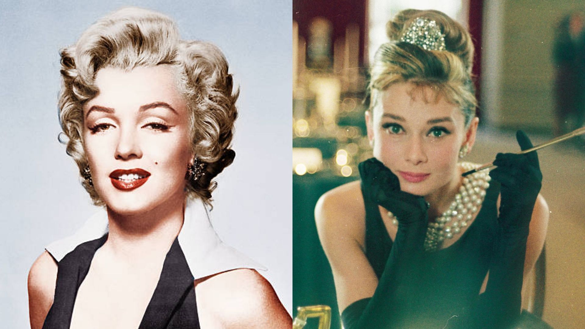 The role of Audrey Hepburn almost went to Marilyn Monroe. (Images via Alamy/Getty/Paramount Pictures)