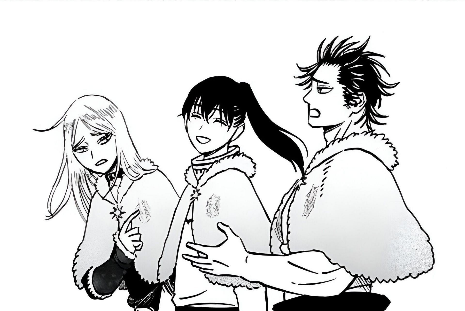 Nacht, Morgen, and Yami as seen in Black Clover chapter 376 (Image via Shueisha)