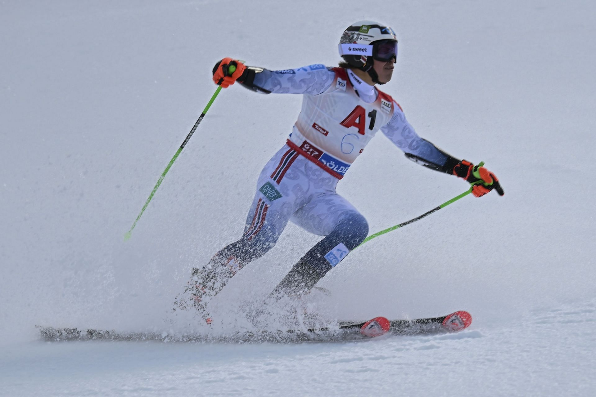 Alexander Steen Olsen of Norway during the second run Audi FIS Alpine Ski World Cup (Image Source: Getty)