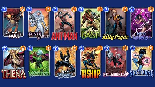 The Agent Mysterio Deck is one of the best Marvel Snap Mysterio decks overall (Image via Nuverse)