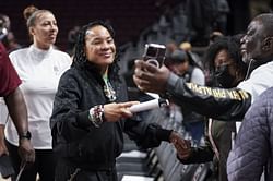 Dawn Staley speaks on “beautiful” national championship banner hanging ceremony: “We’ve been able to do it three times”