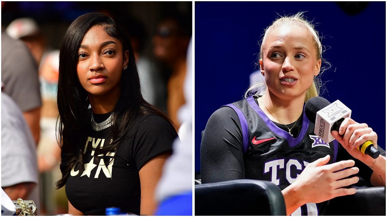 Angel Reese shouts out Hailey Van Lith after TCU star erupts with double-double performance in win vs NC State. (Photos: IMAGN)