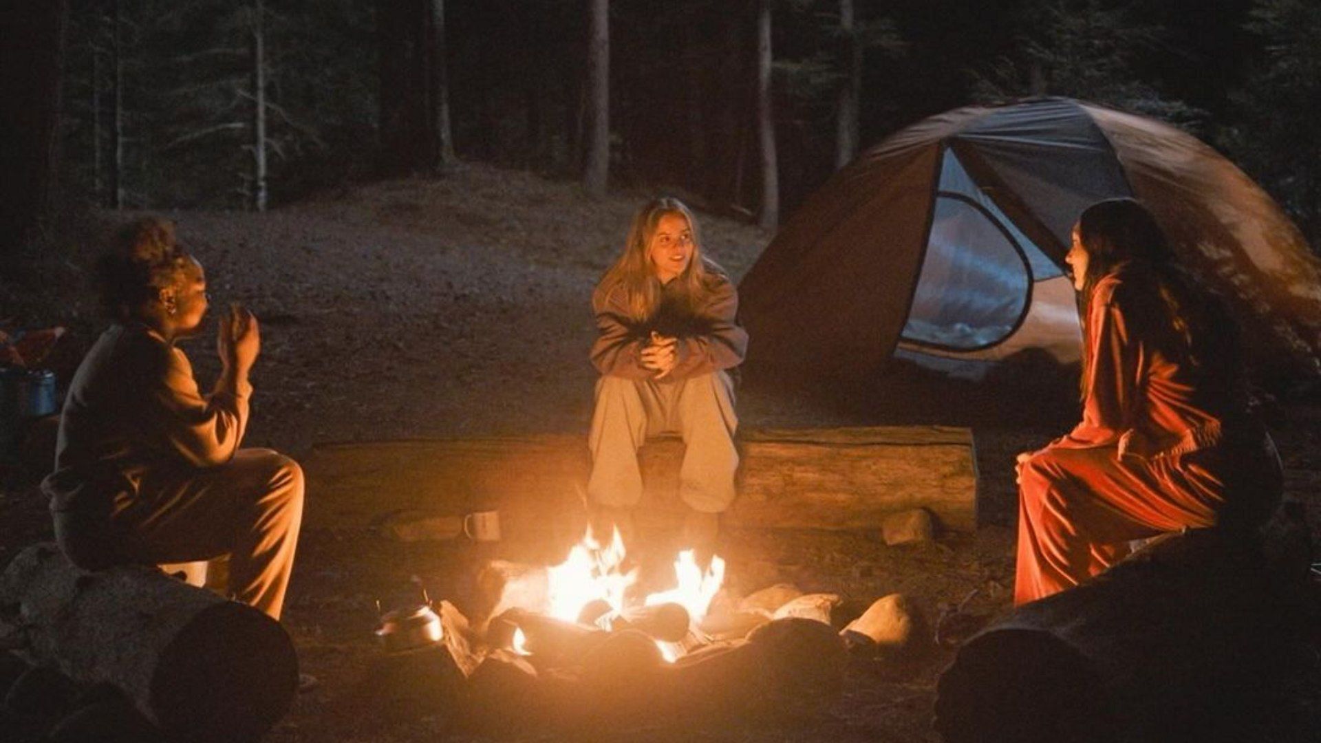 An image of Elliott and her friends Ro and Ruthie in the comedy film My Old Ass (Image via Instagram/@myoldassfilm)