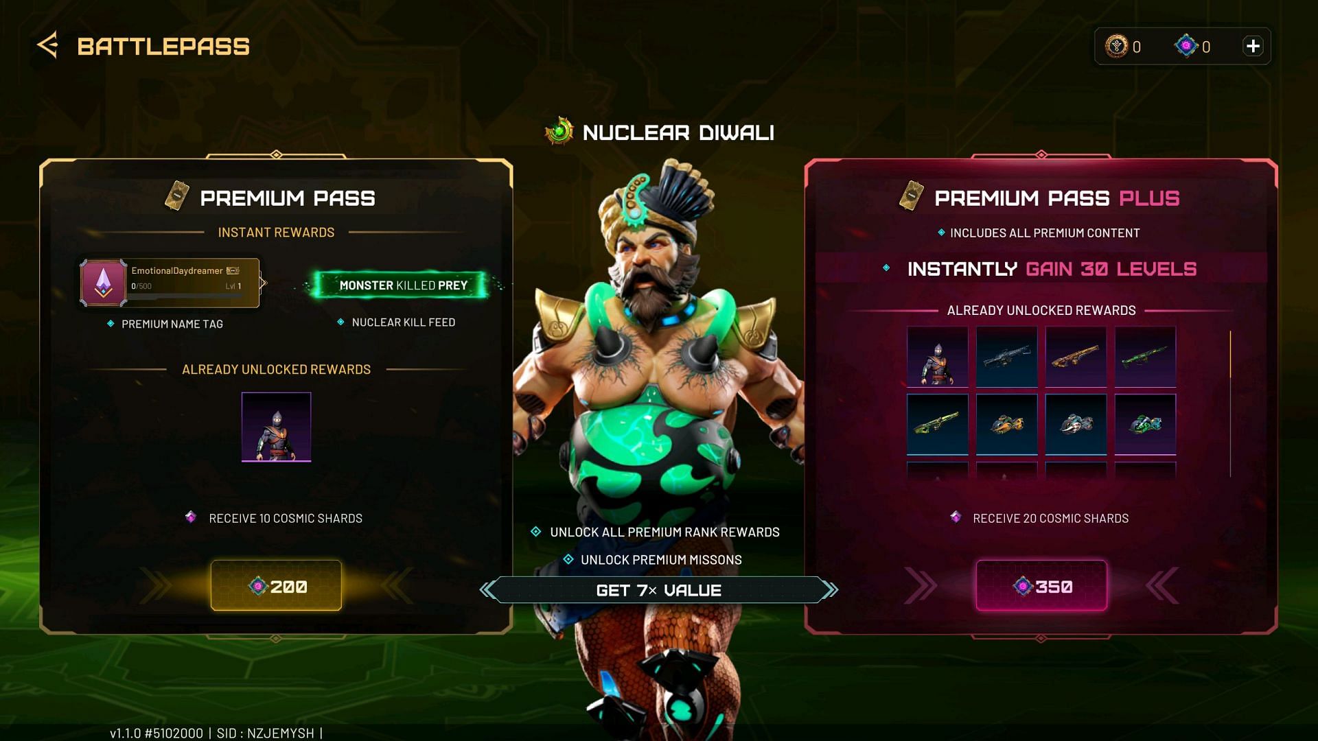 You can purchase Battle Pass using Indus Credits (Image via SuperGaming)