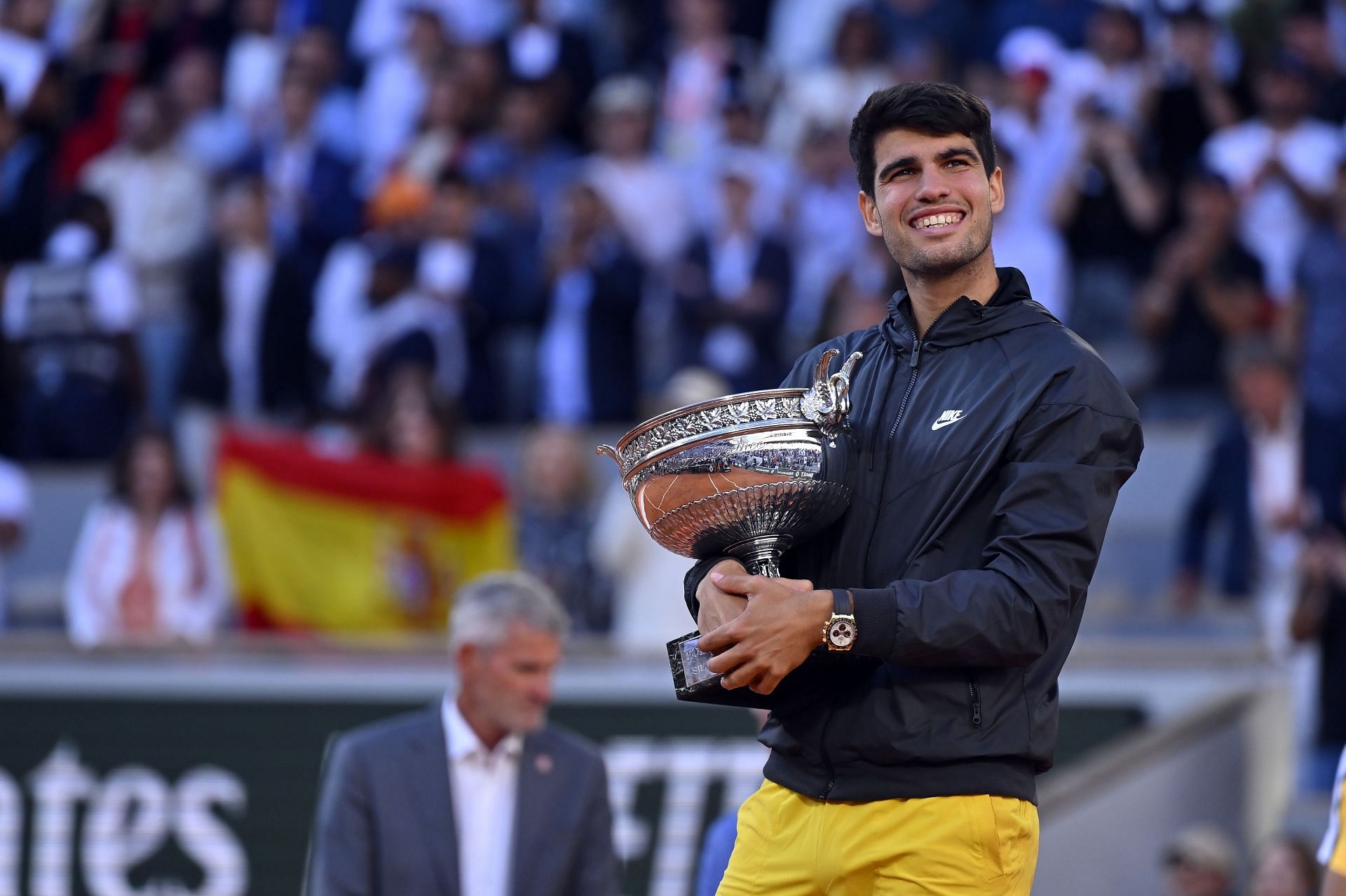 Carlos Alcaraz at the French Open 2024. (Photo: Getty)