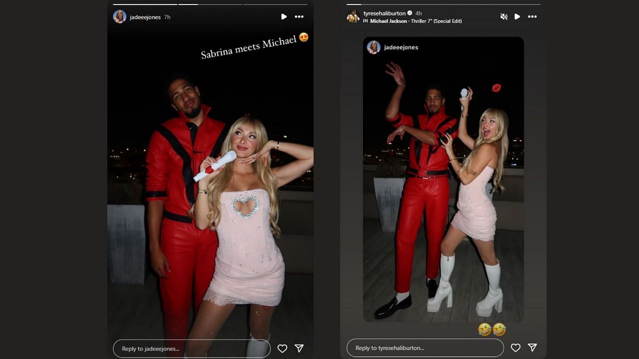 Jones shares pictures dressed as Sabrina Carpenter. (Credits: @jadeeejones/Instagram)