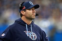 WATCH: Titans HC Brian Callahan furious on sidelines as refs call unnecessary roughness vs Vikings