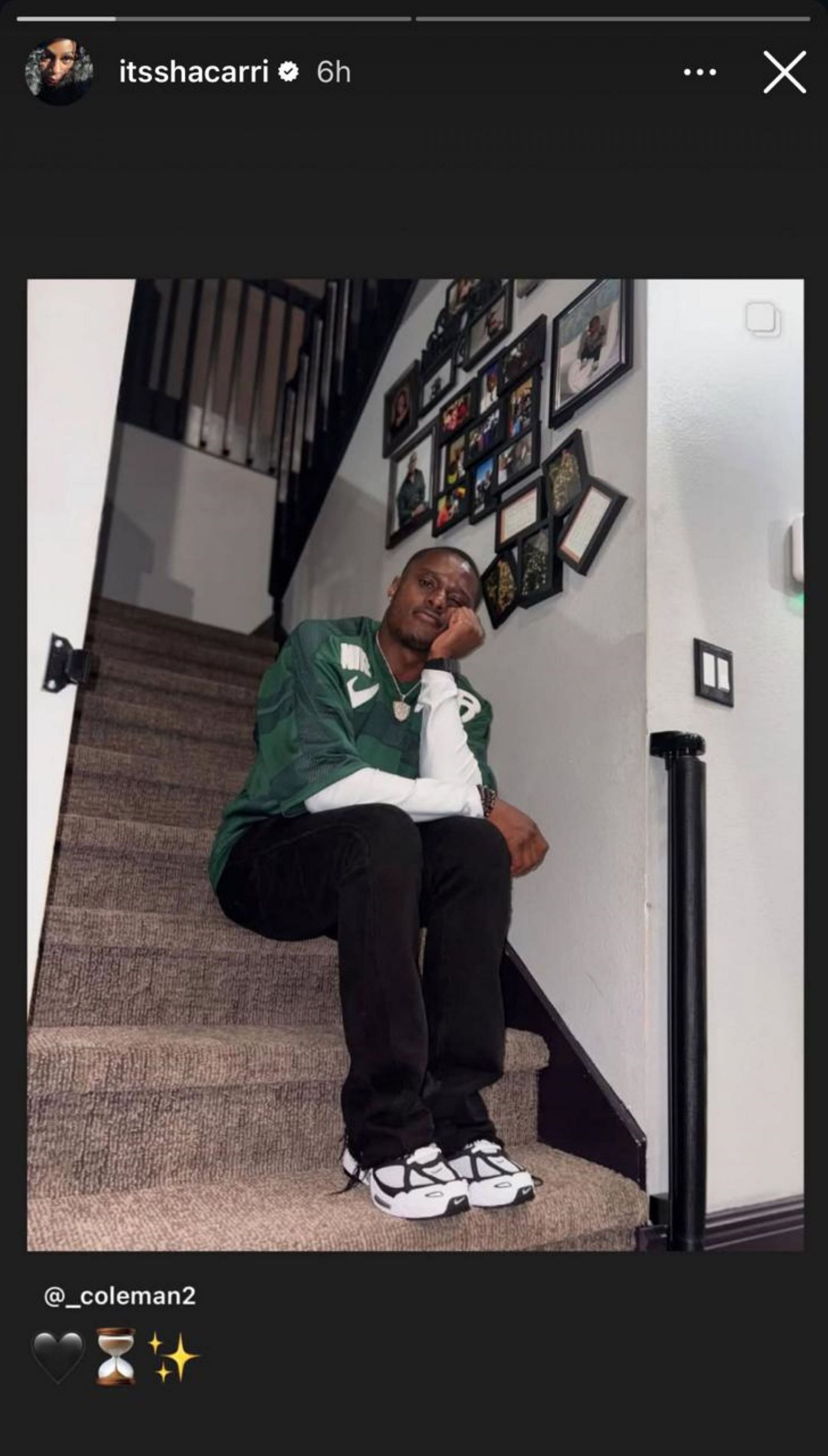 Sha&#039;Carri Richardson reacts to Christian Coleman&#039;s photos in Nike outfit; Instagram - @itsshacarri