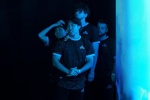 v1c and his teammates at Red Bull Home Ground (Image via Cloud9)