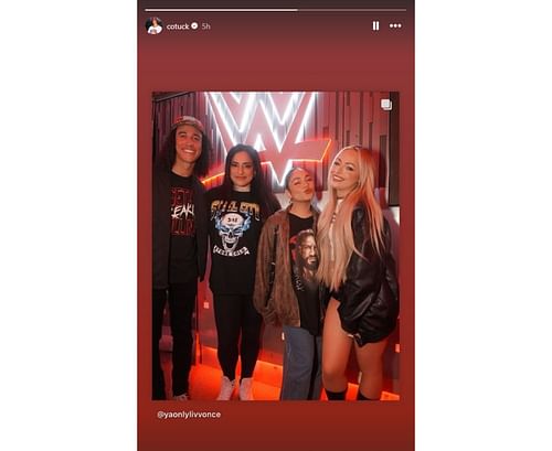 Cole Tucker, Racquel Rodriguez, Vanessa Hudgens, and Liv Morgan (credit: yaonlylivonce, cotuck/Instagram)