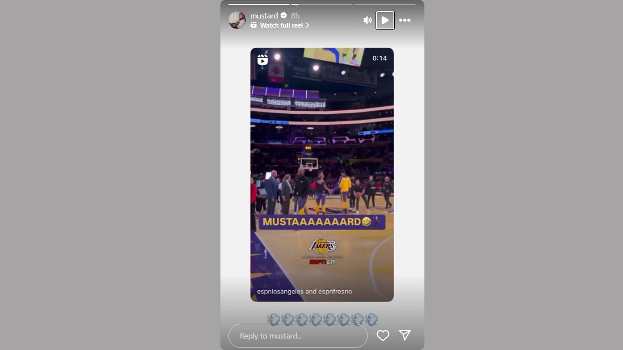 DJ Mustard shared a video of LeBron James vibing to Kendrick Lamar&#039;s new song. (Credits: @mustard/Instagram)