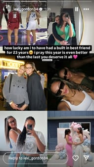 Lexie Gordon's IG story for sister Myra Gordon