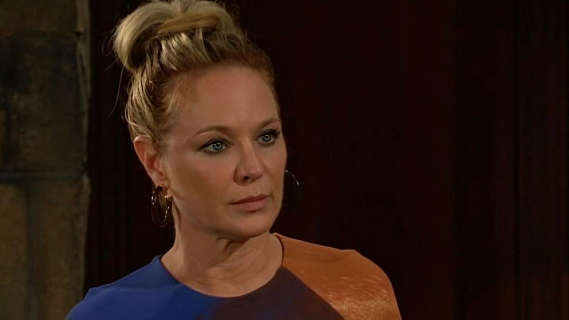 Sharon Newman in a still from The Young and the Restless (via CBS)