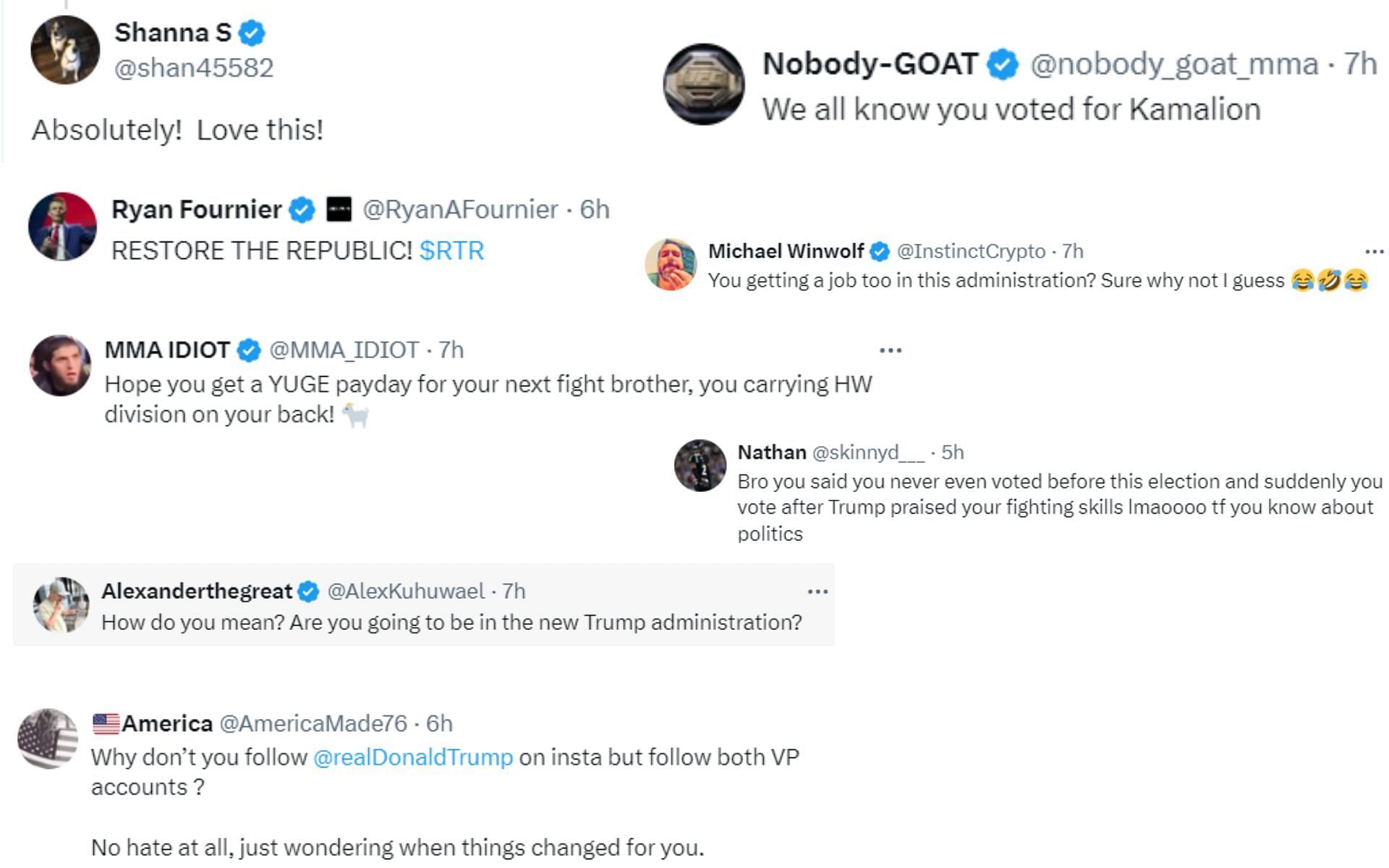 Screenshots courtesy: Fan reactions to Jon Jones&#039; X post