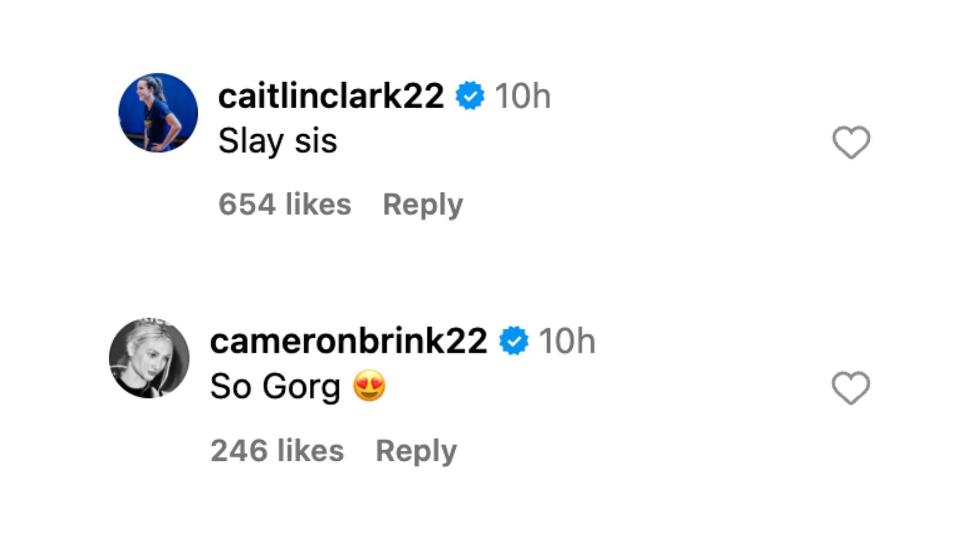 Caitlin Clark and Cameron Brink react to Aliyah Boston&#039;s U.S. Virgin Island pics. Photo Credit: Aliyah Boston&#039;s IG account