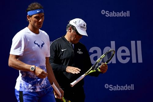 Rafael Nadal and Toni at the Barcelona Open in 2017 (Image: Getty)