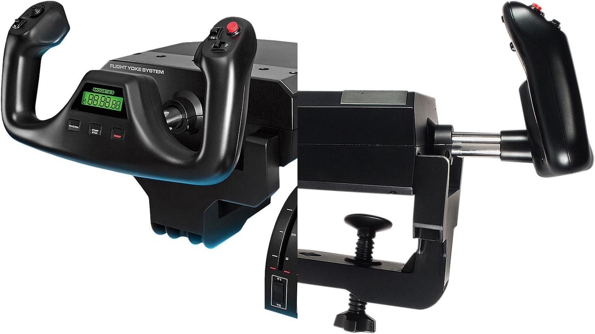 The Logitech G PRO Flight Yoke System is available for a discounted price (Image via Logitech, Newegg)