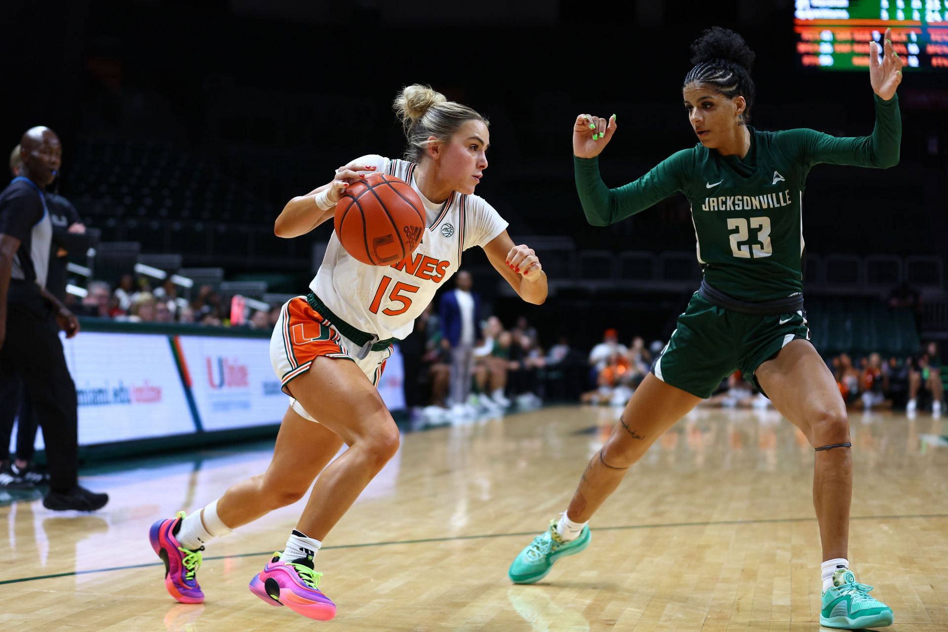 Hanna Cavinder in action for Miami Hurricanes against Jacksonville (Credits: Getty)