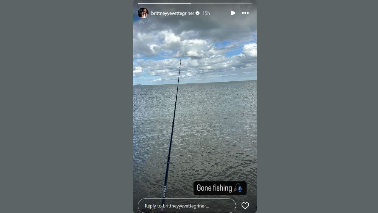 Brittney Griner goes fishing in the WNBA offseason. (Credits: @brittneyyevettegriner/Instagram)