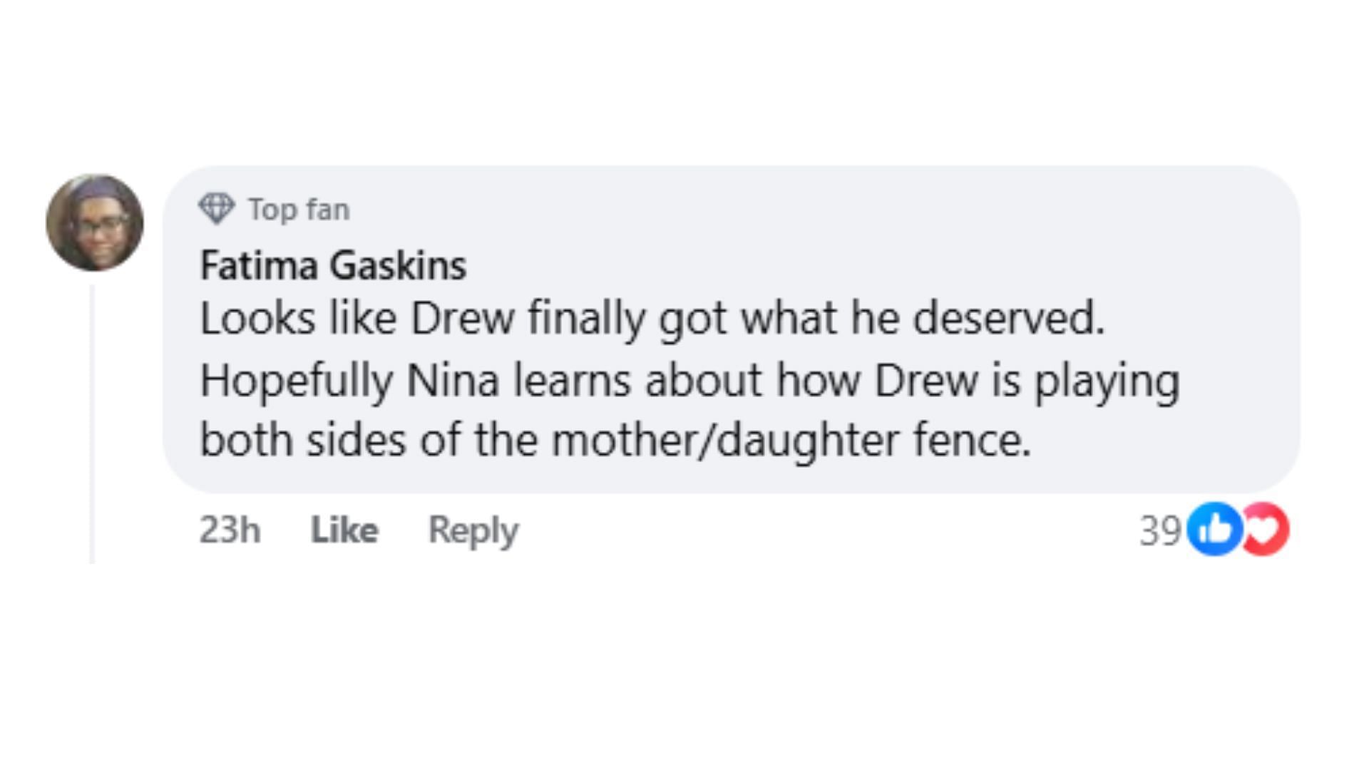 Fan reactions to Drew and Jason&#039;s fight (Image via Facebook/@General Hospital) 