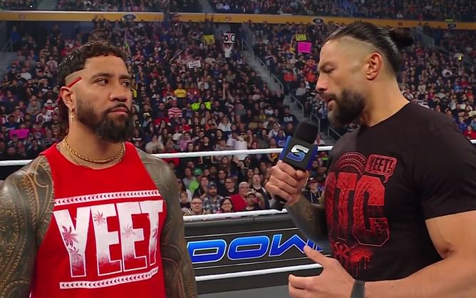 [WATCH] Newest addition to Bloodline says "I love you" to Jey Uso after SmackDown goes off the air