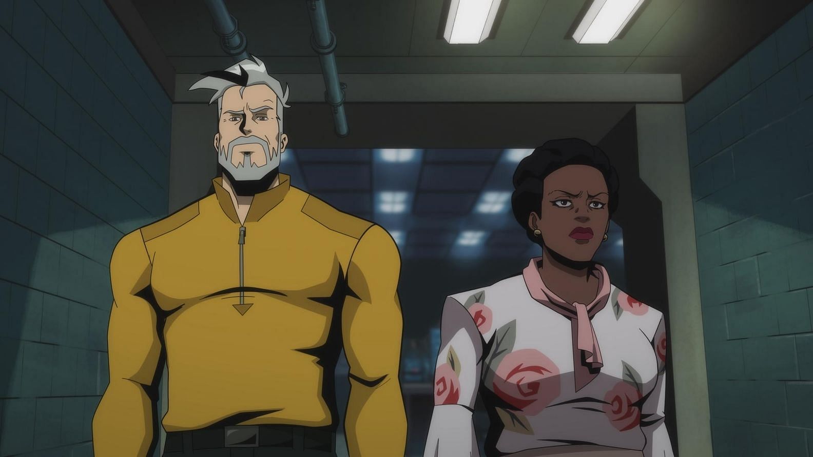 Amanda Waller next to Rick Flag Sr. (Image via Max/DC)