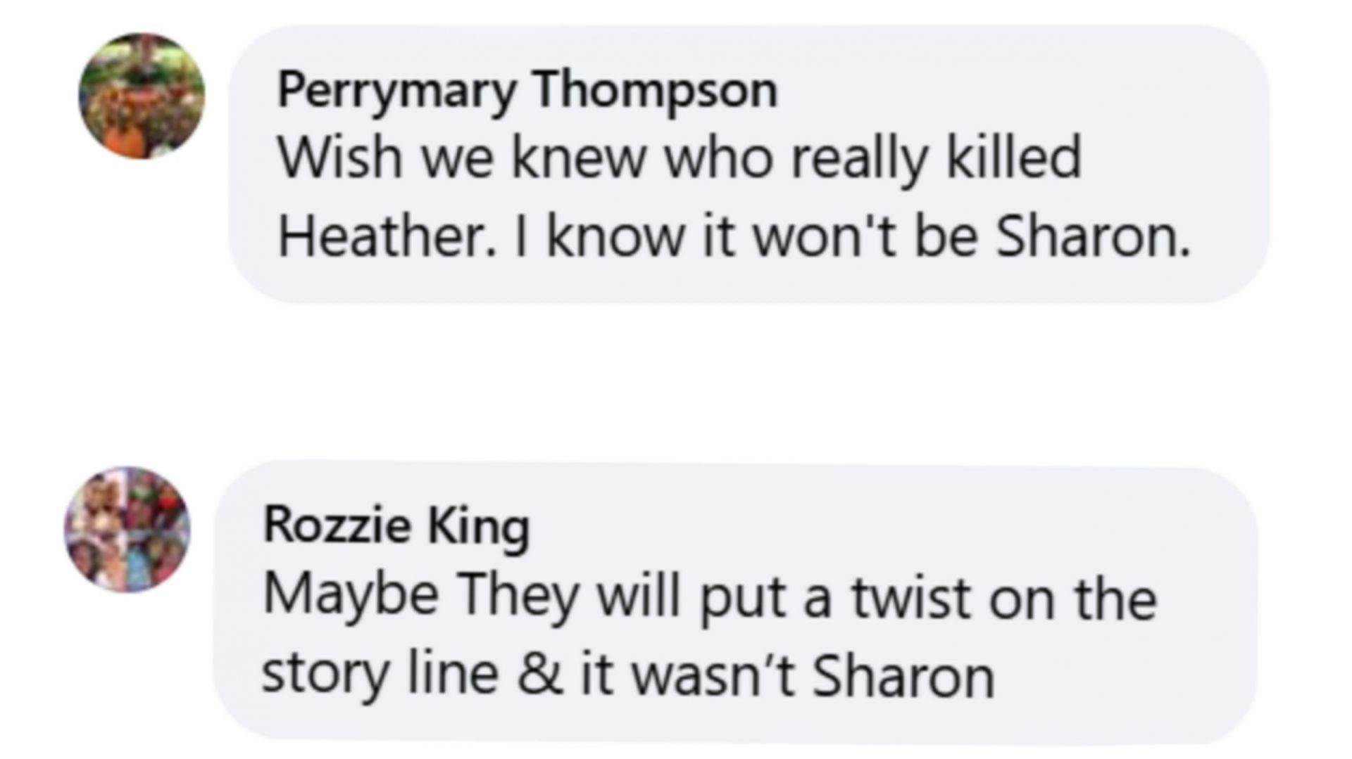 Fans supporting Sharon Newman&#039;s innocence (Image via The Young and the Restless / Facebook)